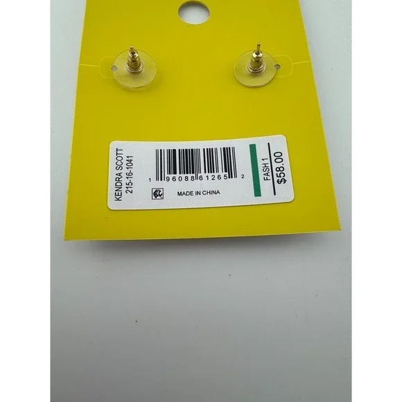 Kendra Scott Serena Linear Dangle Earrings Abalone Shell Gold Tone - Picture 8 of 11